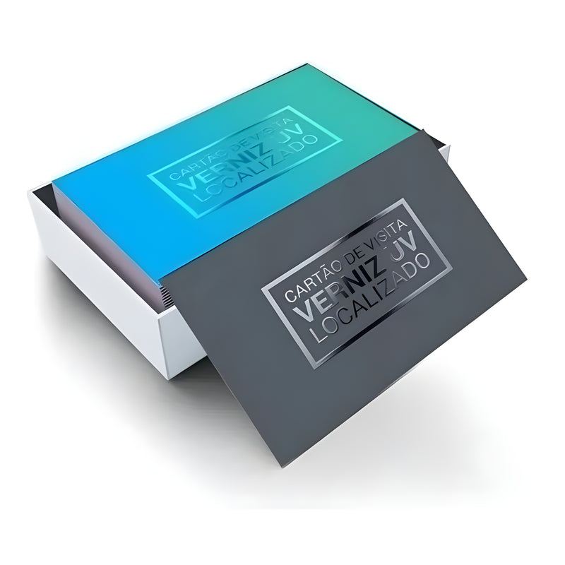 Cartão de Visita com Verniz Localizado e Laminação Fosca