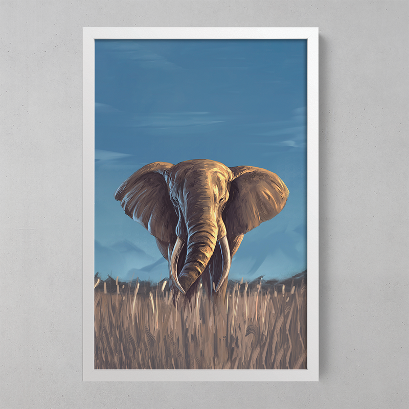 Quadro Decorativo Elefante- Em Canvas