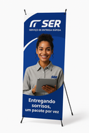 Tripé Porta Banner X Haste Pedestal 70 X 180cm Lona