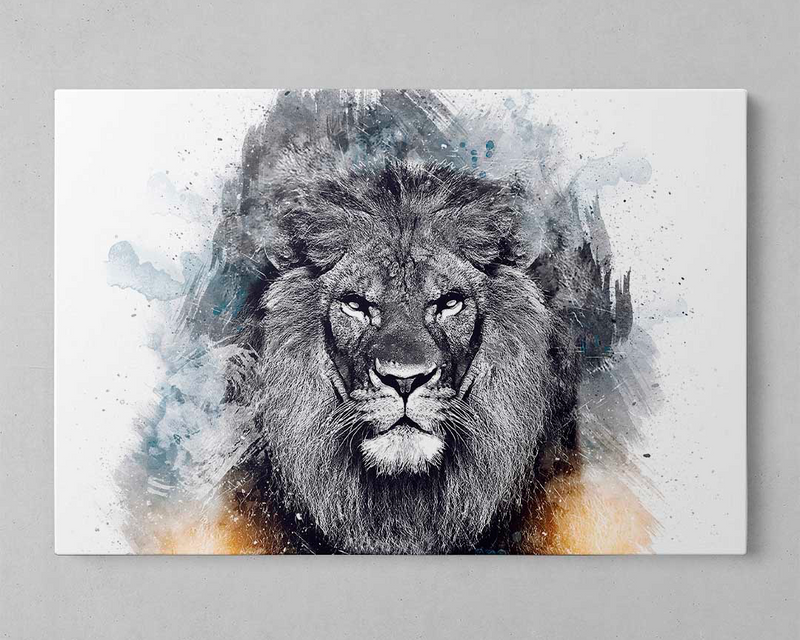 Quadro Decorativo  Leões  - Em Canvas