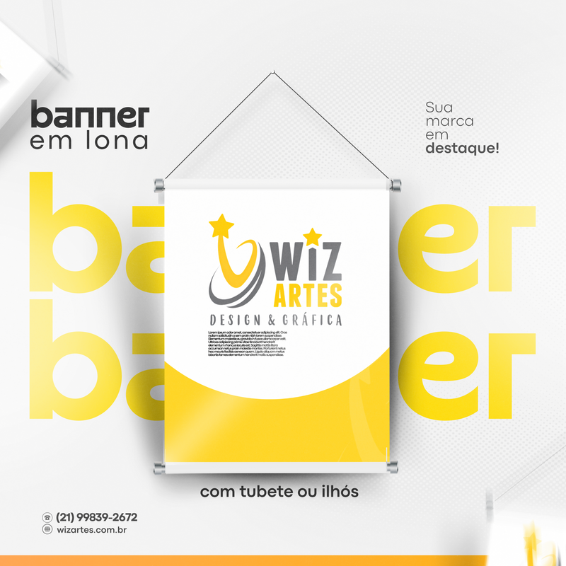 BANNER ATÉ 70x120cm + TUBETE