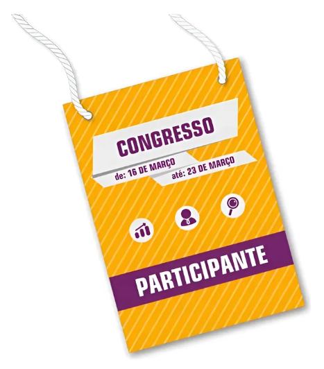 Crachás Credencial Papel Cartão 300g 10x14 Com Cordinha