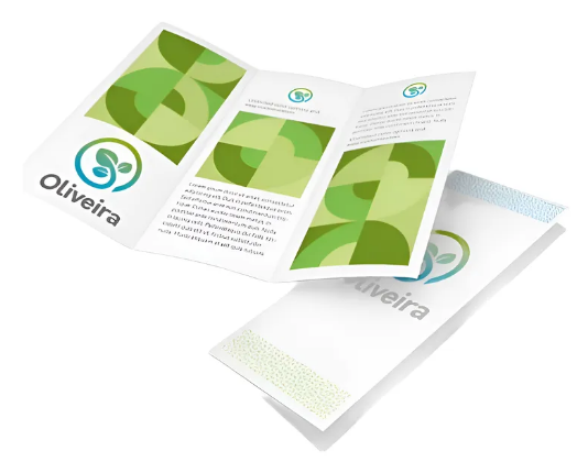 Folder 21x29,7cm Em Couché Fosco 150g 4x4 2 Dobras