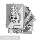 Lambe Lambes Recortes Arte Moderna Preto e Branco