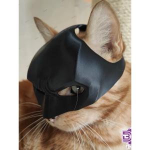 Máscara Batman para Gato Impressa em 3D PLASTICO  PRETO   